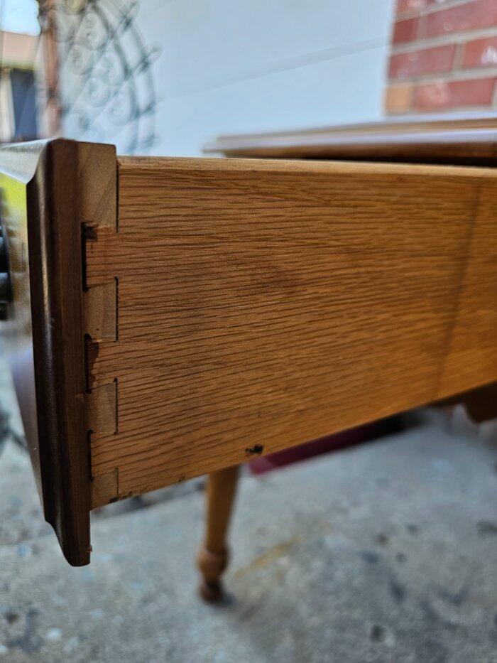 Vintage Solid Maple End Table 1 Drawer Night Stand Plant Fern Table
