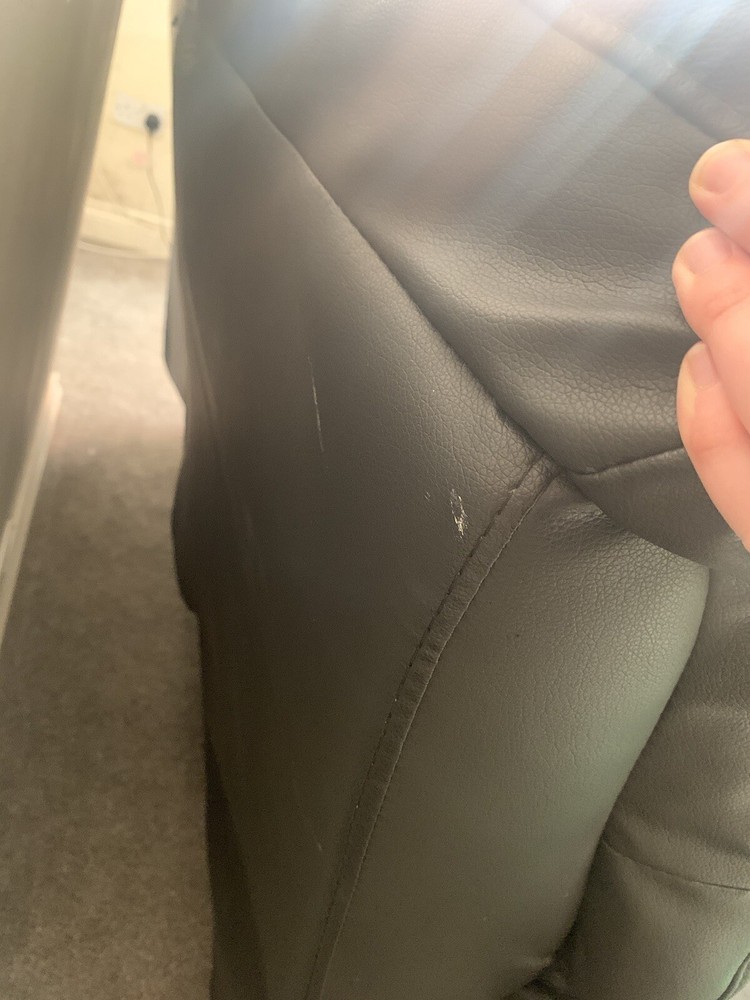 Black Leather Recliner Sofa