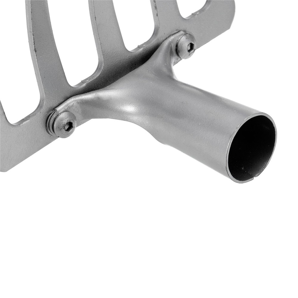 5 Teeth Garden Rake Head Silver Tone without Handle
