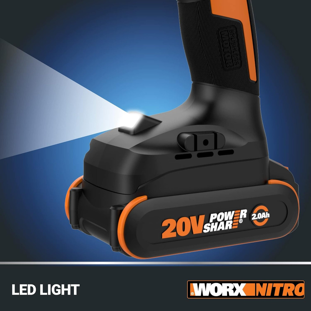 Nitro 20V Cordless 1/2" Drill Driver with Brushless Motor, Compact & Lightweight