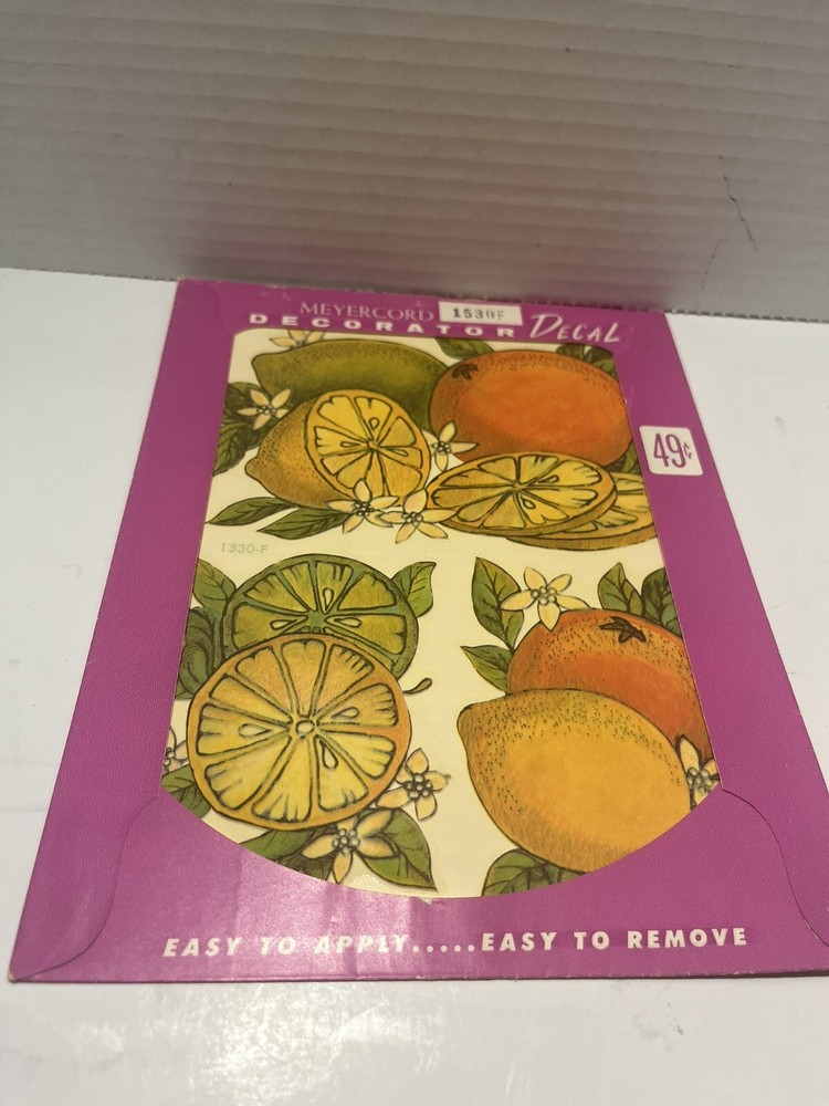 Vintage Meyercord Decal Transfer Pattern Citrus Fruit # 1530F