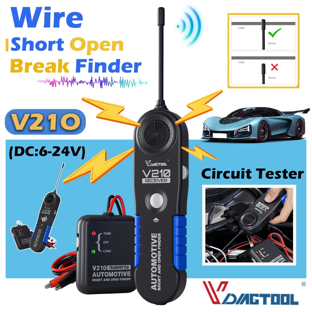 Car Cable Wire Tracker Auto Short Open Finder DC Circuit Tester Diagnostic Tool