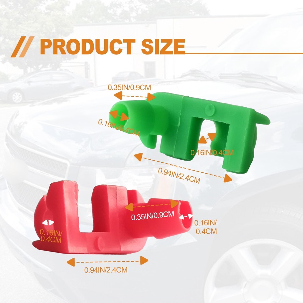 5 Pair Tailgate Handle Rod Clip, Left and Right One Size, green, red