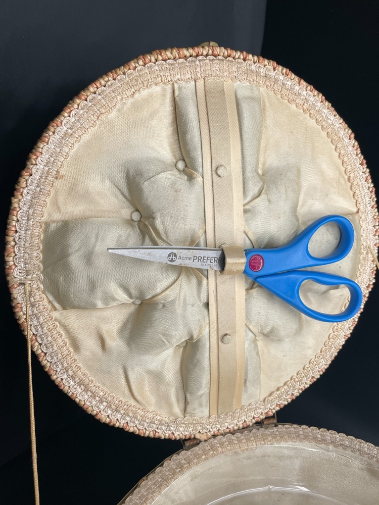 Dietz Sewing Basket with plastic tray, vintage