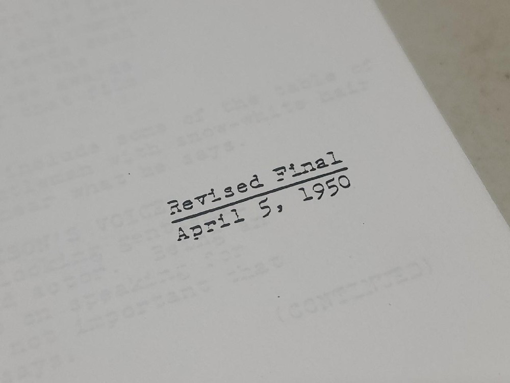 All About Eve Revised Final April 5, 1950 Screenplay Script by Joseph Mankiewicz