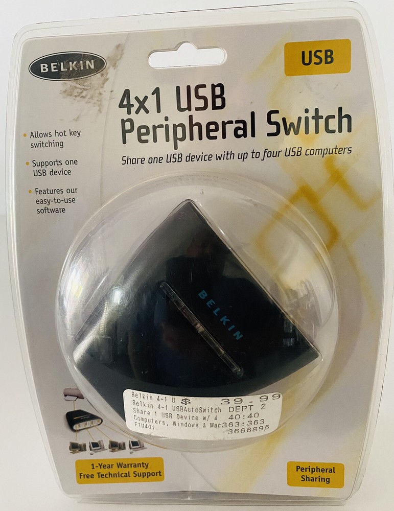 Belkin USB 4X1 PERIPHERAL SWITCH (F1U401)