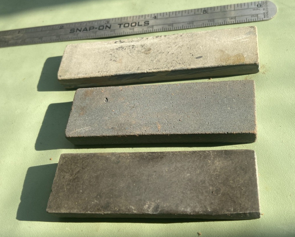 3 Vintage Whetstone Razor Knife Hones Sharpening Stones