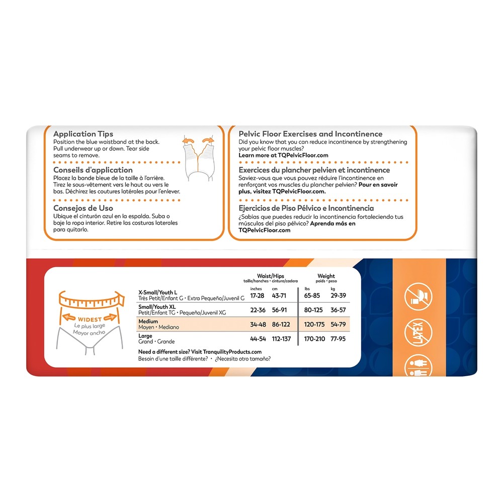 Tranquility Disposable Underwear Medium 72 Ct