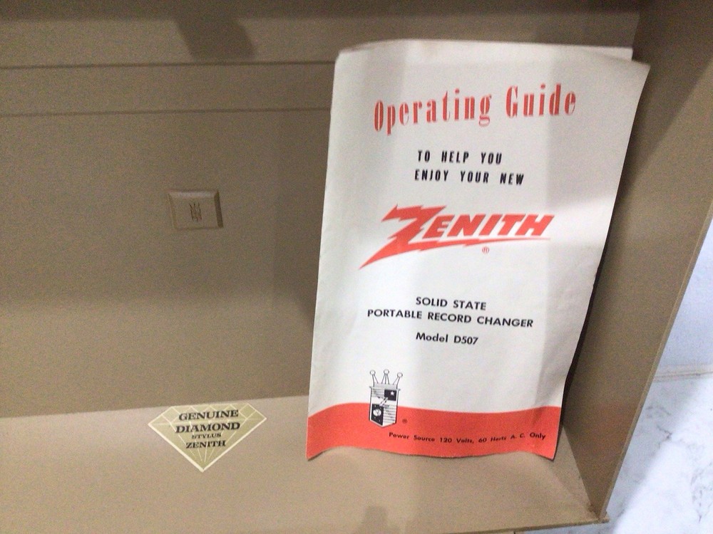 Vtg. Zenith Solid State 60’s Record Changer- Not Working, Nice Condition