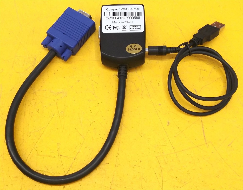 ⭐️⭐️⭐️⭐️⭐️ Trulink Compact VGA Splitter 2 Output Ports 5V