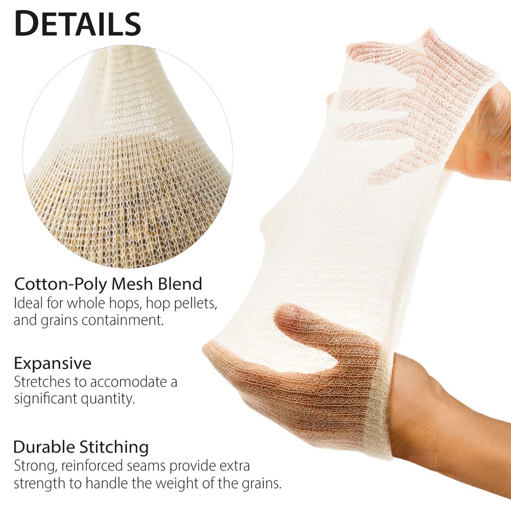 Eselect Hops, Grain & Spice Beer Brewing Bags- 32” (10 Pack) for Homebrewing