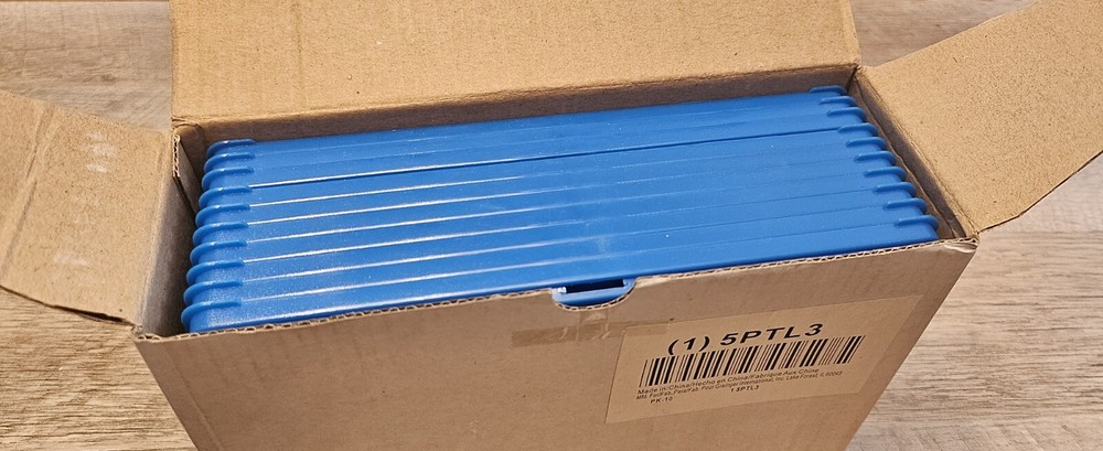 Plastic Microscope Slide Tray 10 Capacity Blue (10 Pack) 5PTL3