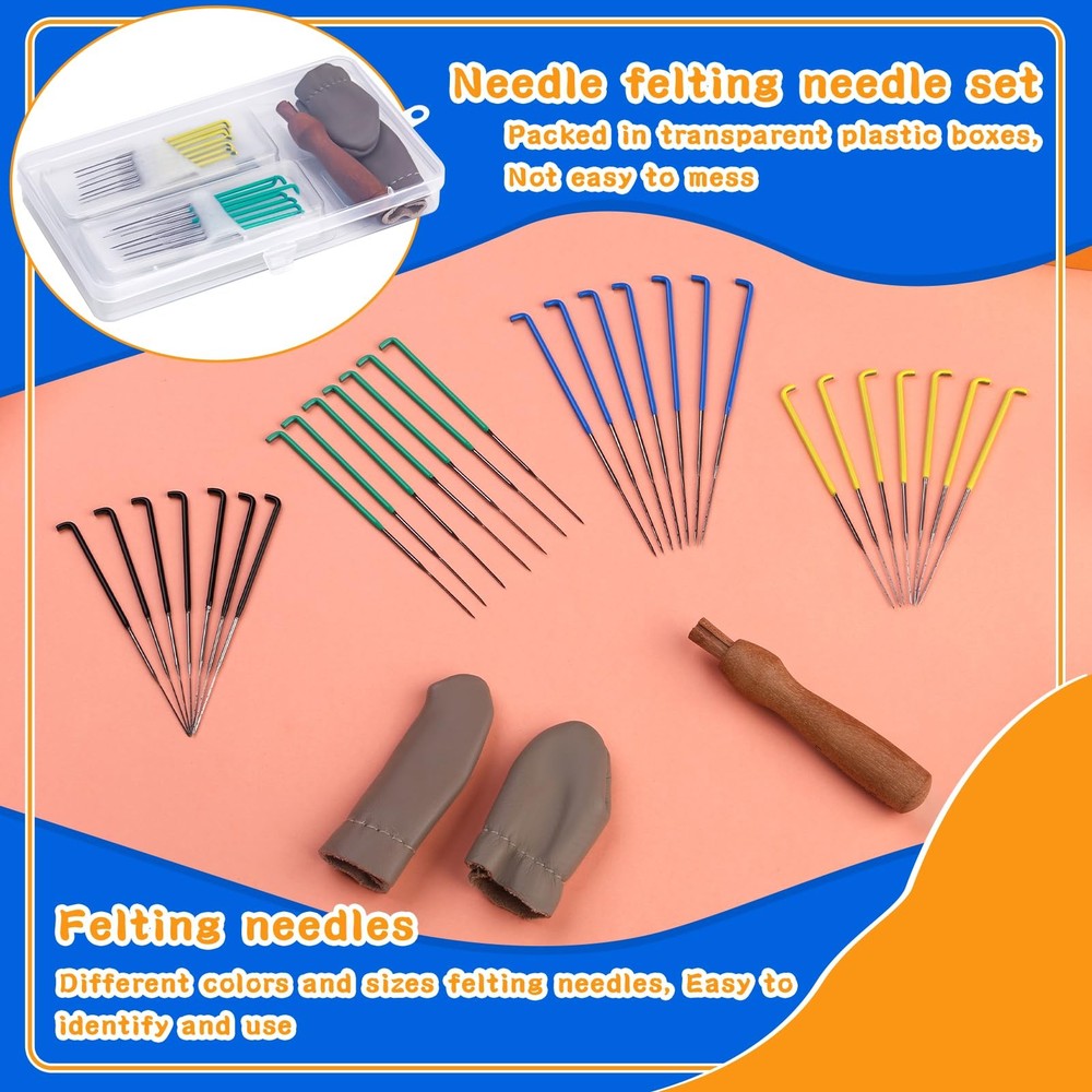 FTEVEN Needle Felting Needles, Tools Set Contains Multi-colour