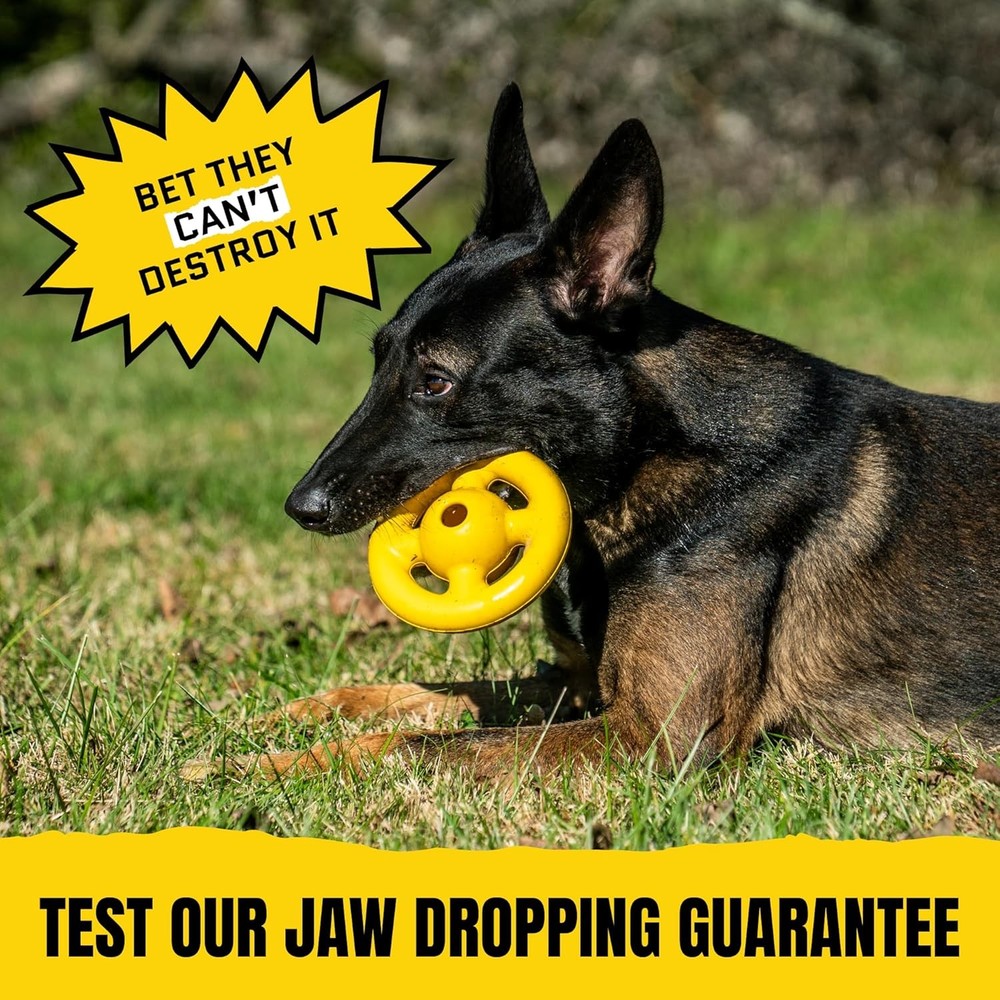 Virtually Indestructible Orbit Dog Ball - Lifetime Replacement - Tough, Durable