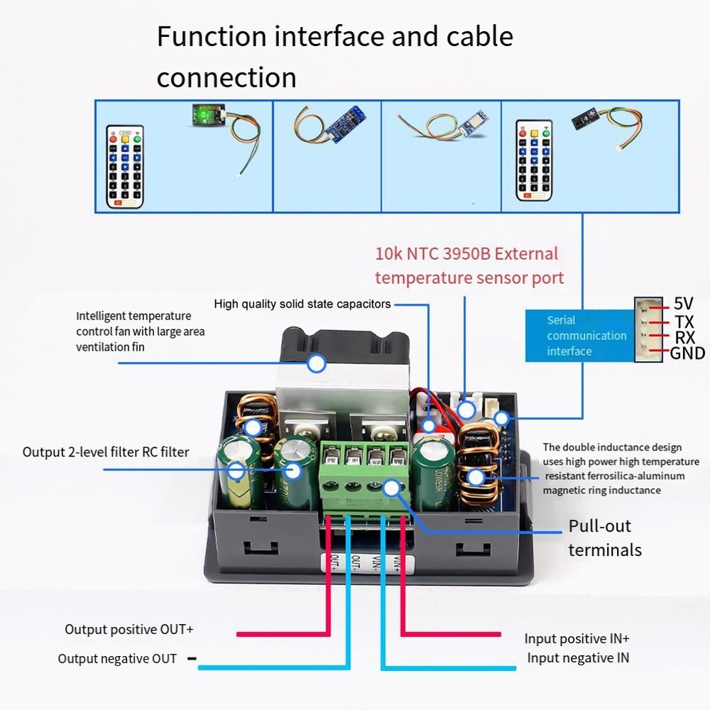 CNC Step Up Step Down Converter 6A Power Supply for Electronic Devices