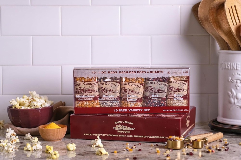 Amish Country Popcorn | 4 Ounce Variety Kernel Gift Set (10 Pack Assorted) |...