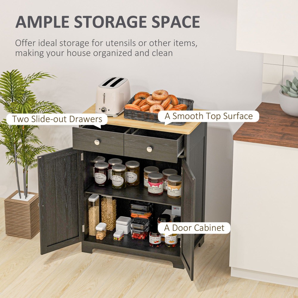 Office Coffee Cabinet - Solid Wood Countertop,Modern Tea Storage Organizer
