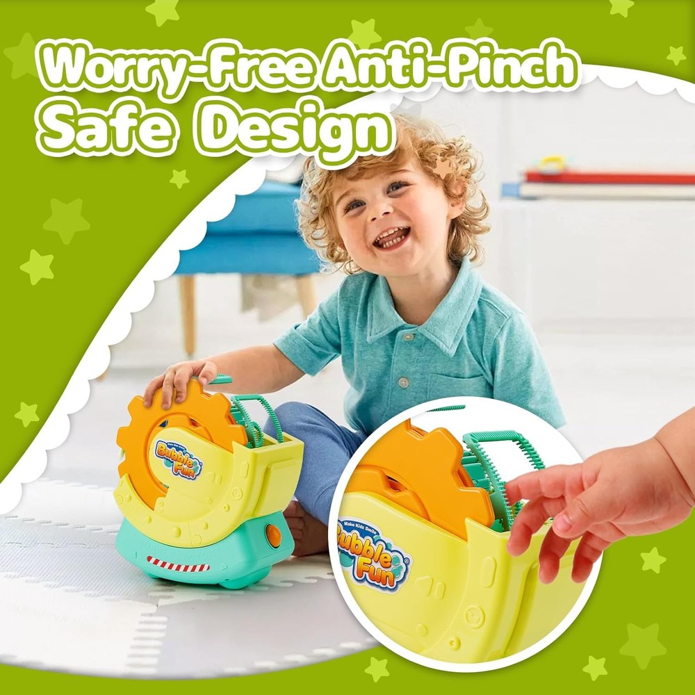 Rechargeable Bubble Machine for Kids – Extra Large Bubbles with Bubble-in-Bubb