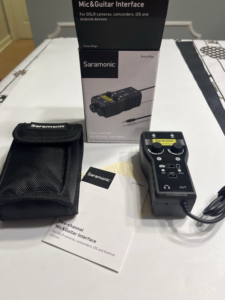 Saramonic SmartRig+ Two-Channel Mic Guitar Interface Recording IOS Android Test