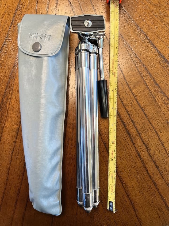 Vintage Sunset Chrome Telescoping Camera Stand with Case