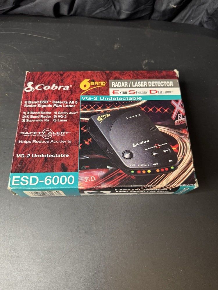 New Cobra ESD 6000 Radar Detector New In Box