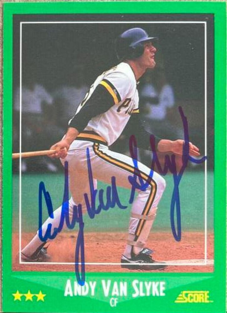 Andy Van Slyke Autographed 1988 Score #416