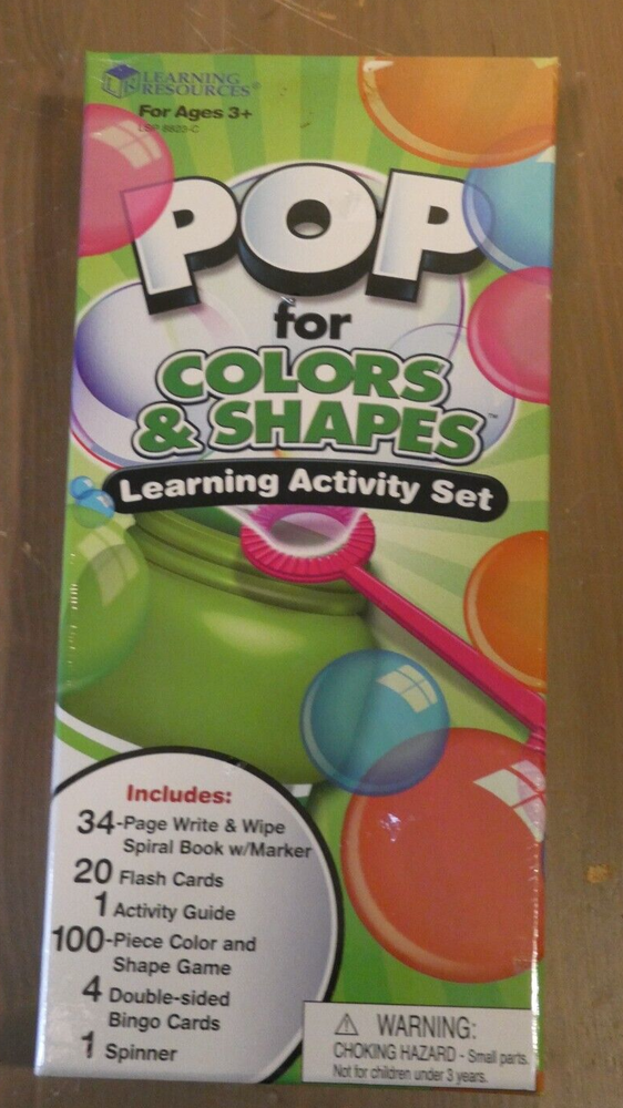 Learning Resources Pop For Color And Shapes Learning Activity Set Reusable Game