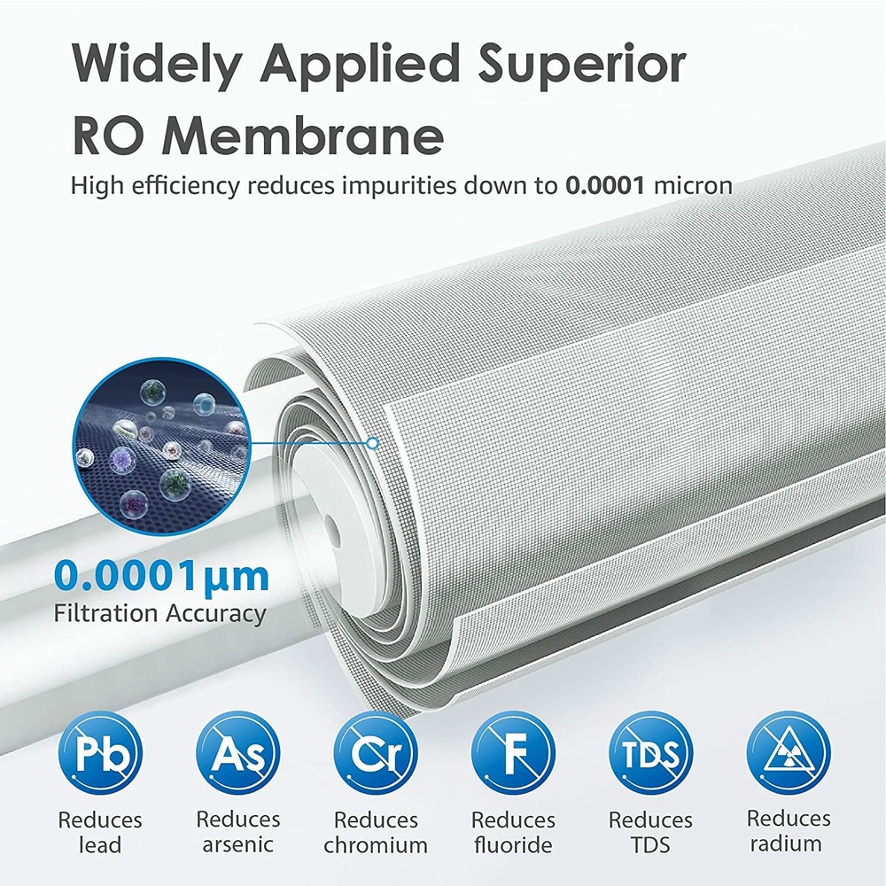 Waterdrop WD-G3P800-N2RO Filter, for WD-G3P800-W Reverse Osmosis System