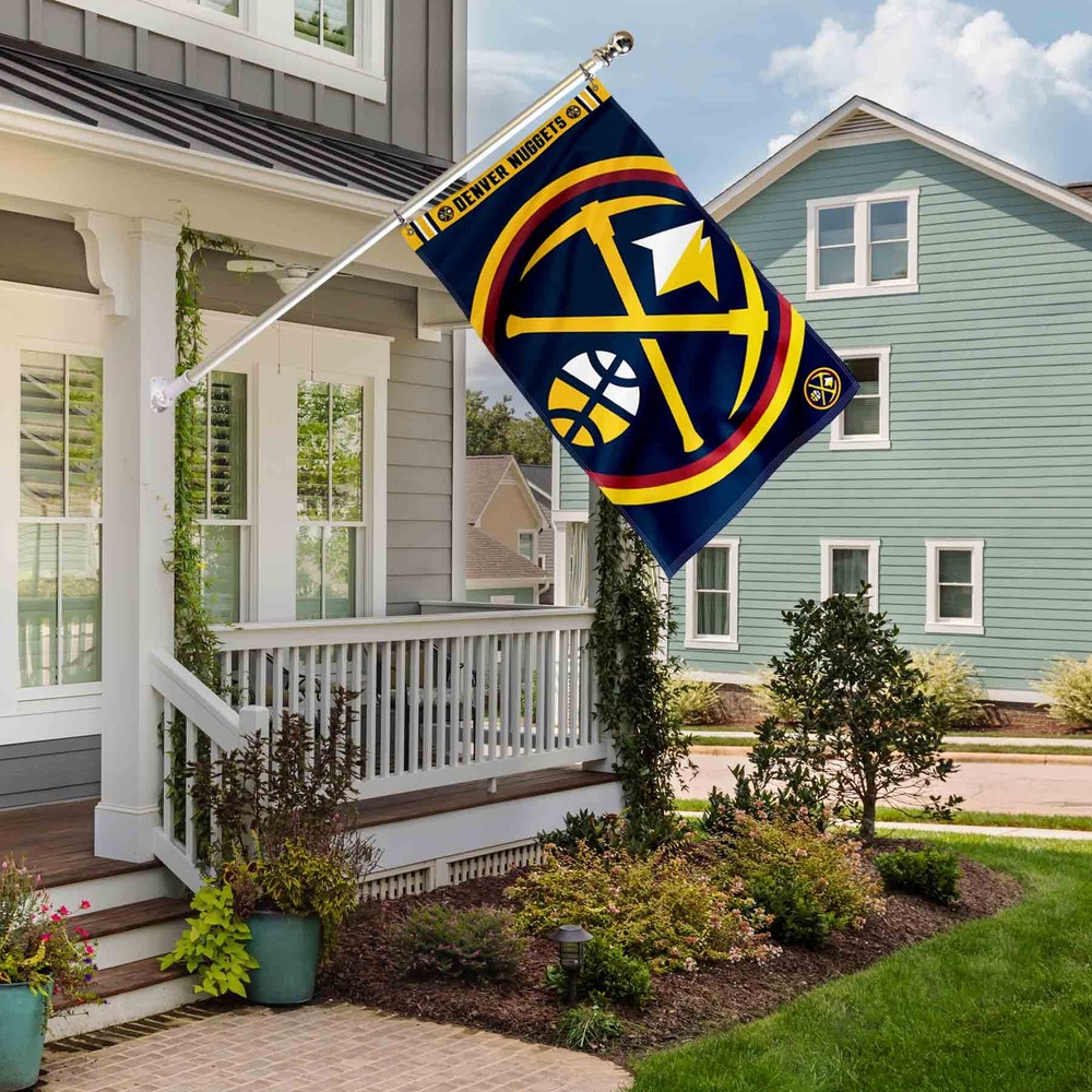 Denver Nuggets Printed Header Premium 3x5 Foot Premium Flag