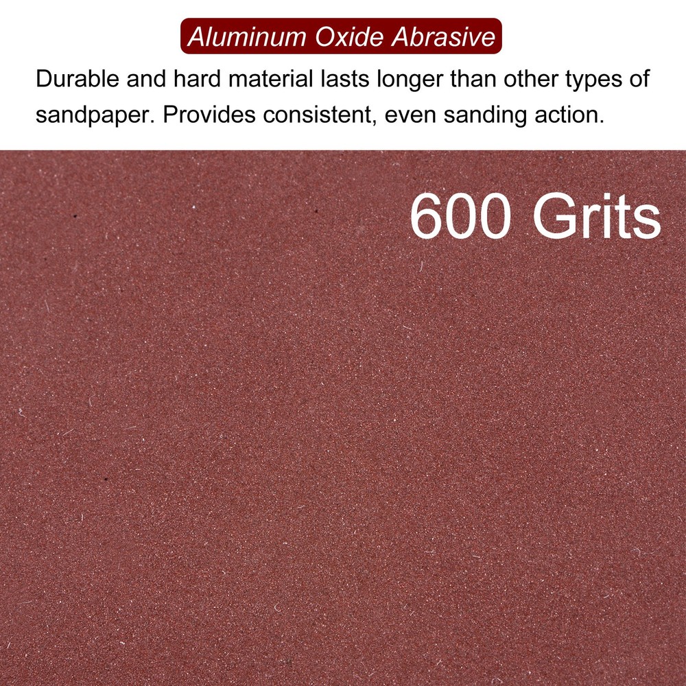 60pcs 600 Grits 80mm Aluminum Oxide Triangular Hook & Loop Sandpapers Pads