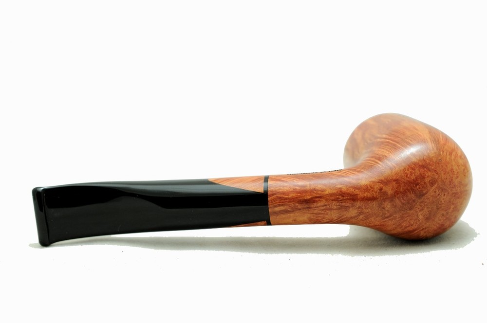 Brand new briar pipe PARONELLI half bent flame grain handmade