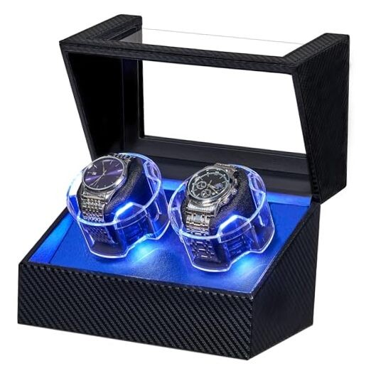 Watch Winder for Automatic Watches, Double Automatic Watch Winder Box with