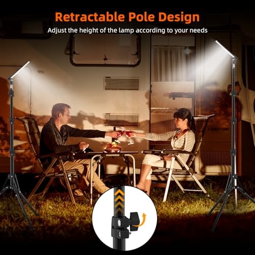 Camping Light, Telescoping Lantern Light, Work Lights with Stand for Garage