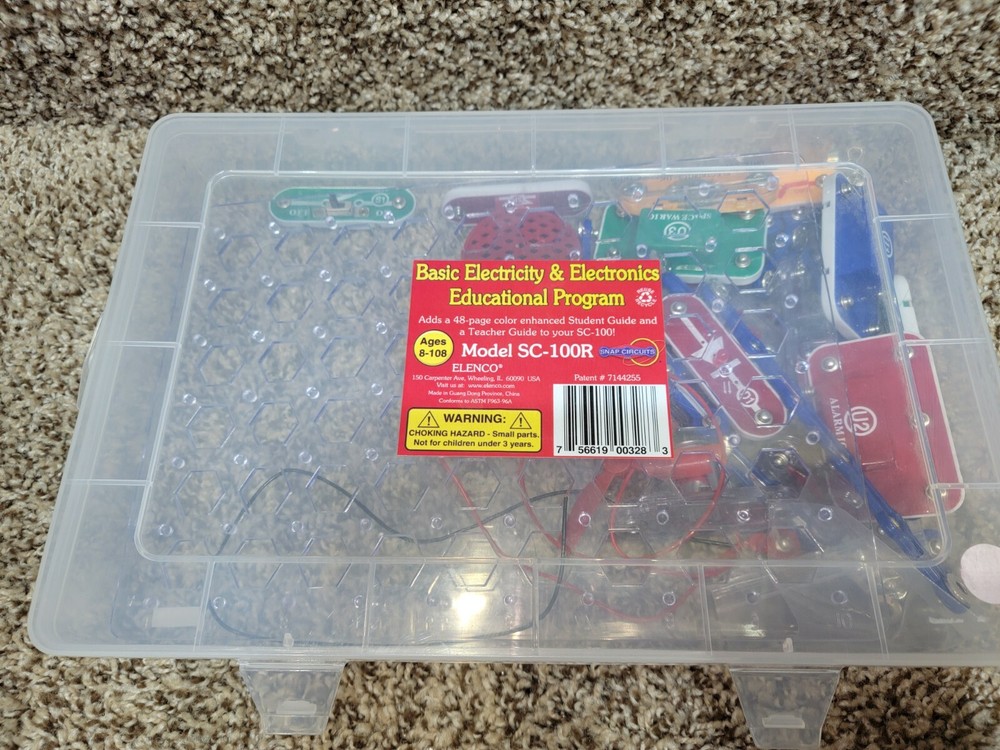 Elenco Model SC-100R Basic Electricity And Electronics Ed Program Basic Snap Kit