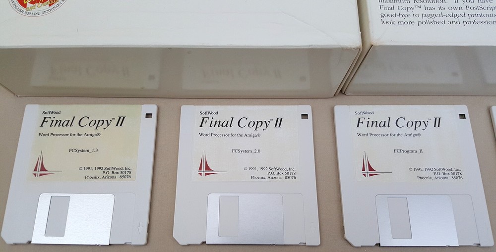 Final Copy II Release 1©1992 SoftWood Word Processor for Commodore Amiga BOXED 2