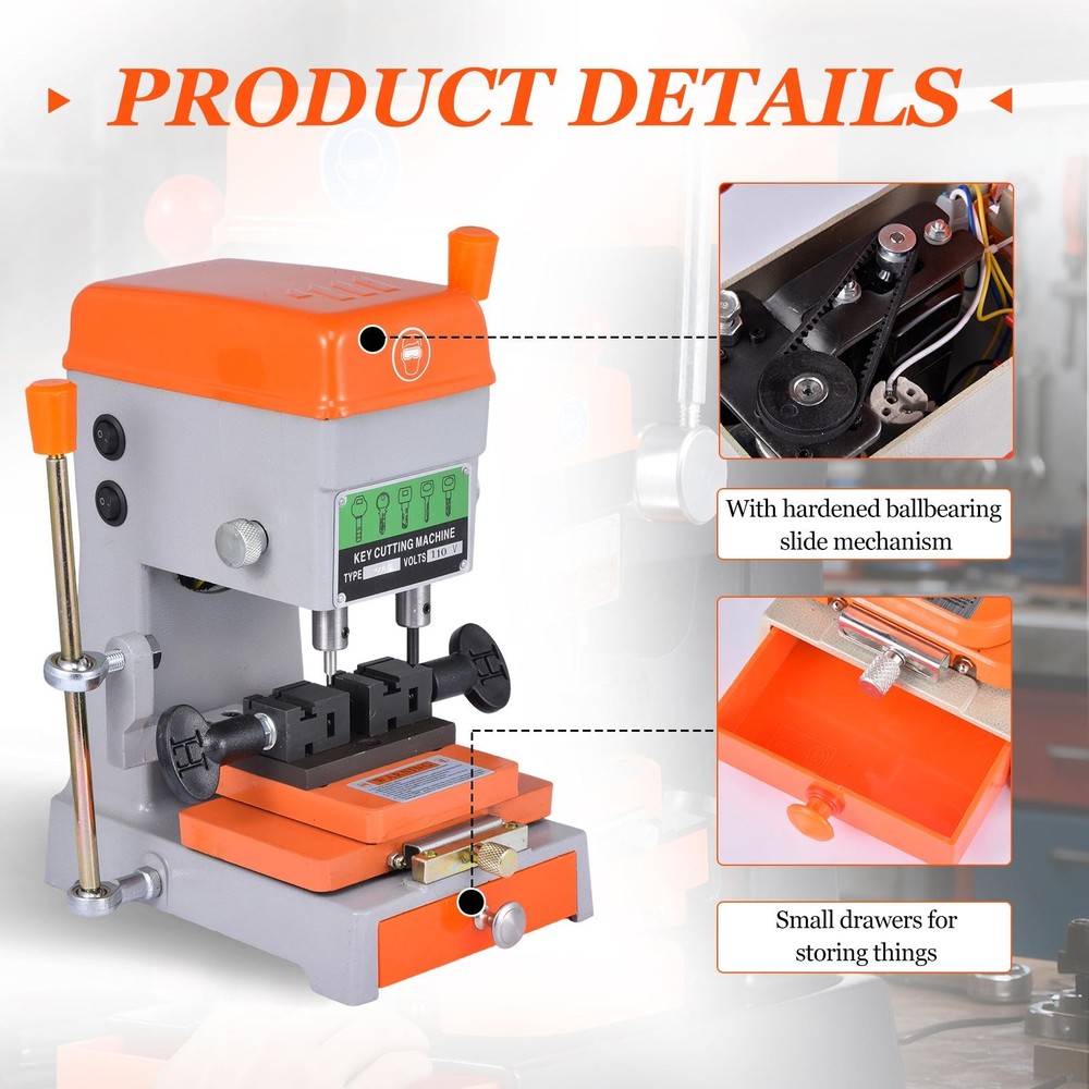 Upgrade Vertical Cutter Cutting Machine Duplicating Machine for Hardware Store