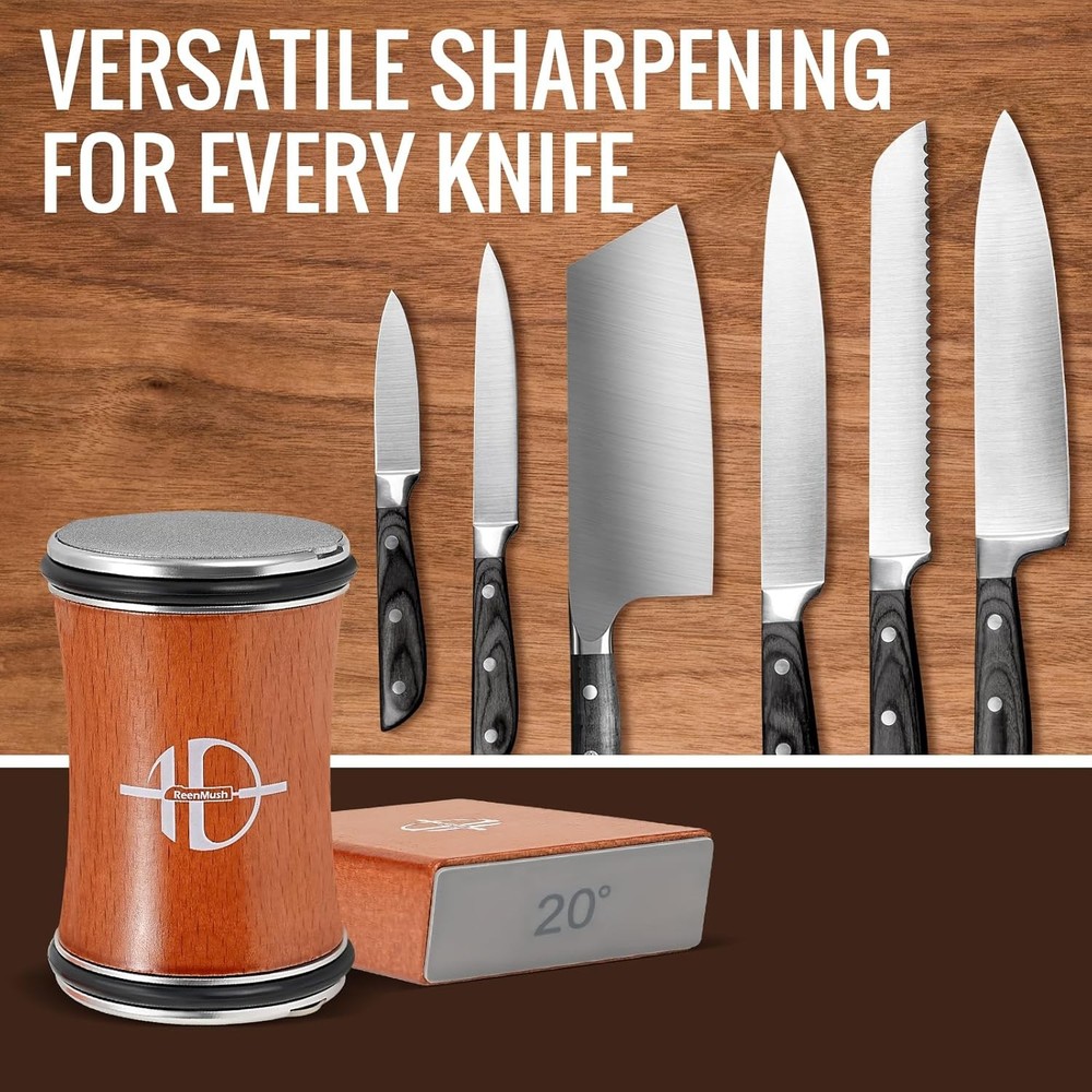 Roller Sharpener Kit with diamond and ceramic sharpening blades, magnetic angle