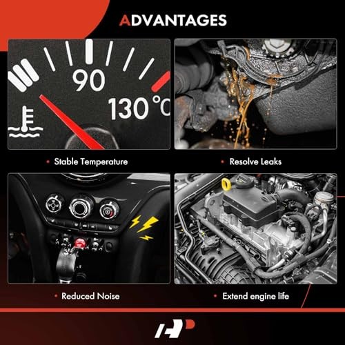 Engine Coolant Thermostat Housing Assembly with Gasket Compatible with
