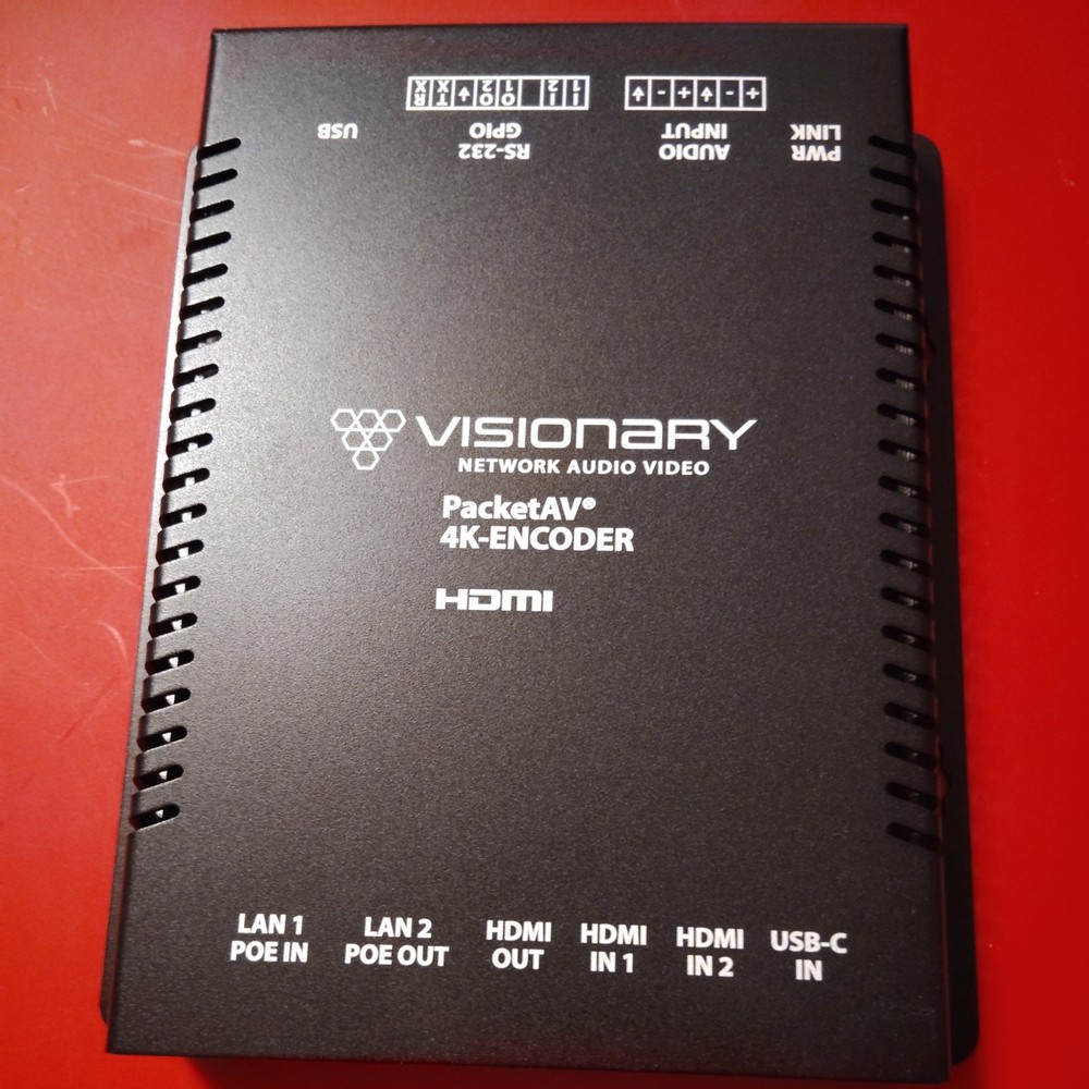 Visionary Solutions Network Audio Video PacketAV 4K-Encoder (DuetE-2)3 Available