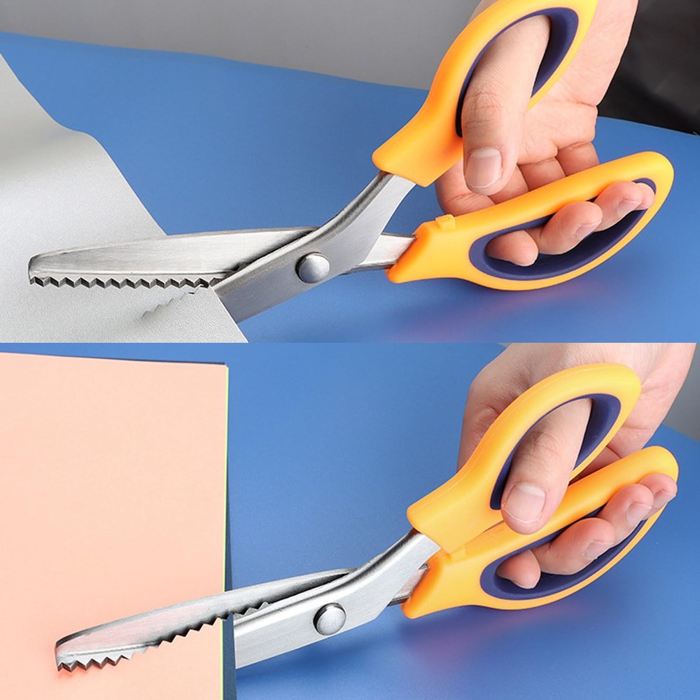 Pinking Shears for Fabric Cutting, 9 Inch Zig Zag Scissors, Professional