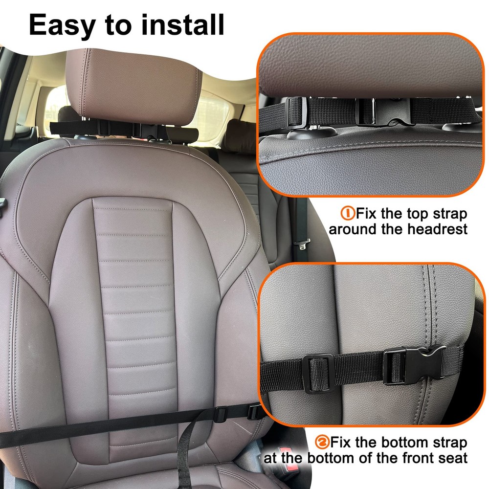 2 Pack Tactical Seat Back Rack, Camo Front Seat Organizer with Molle Panel Ve...