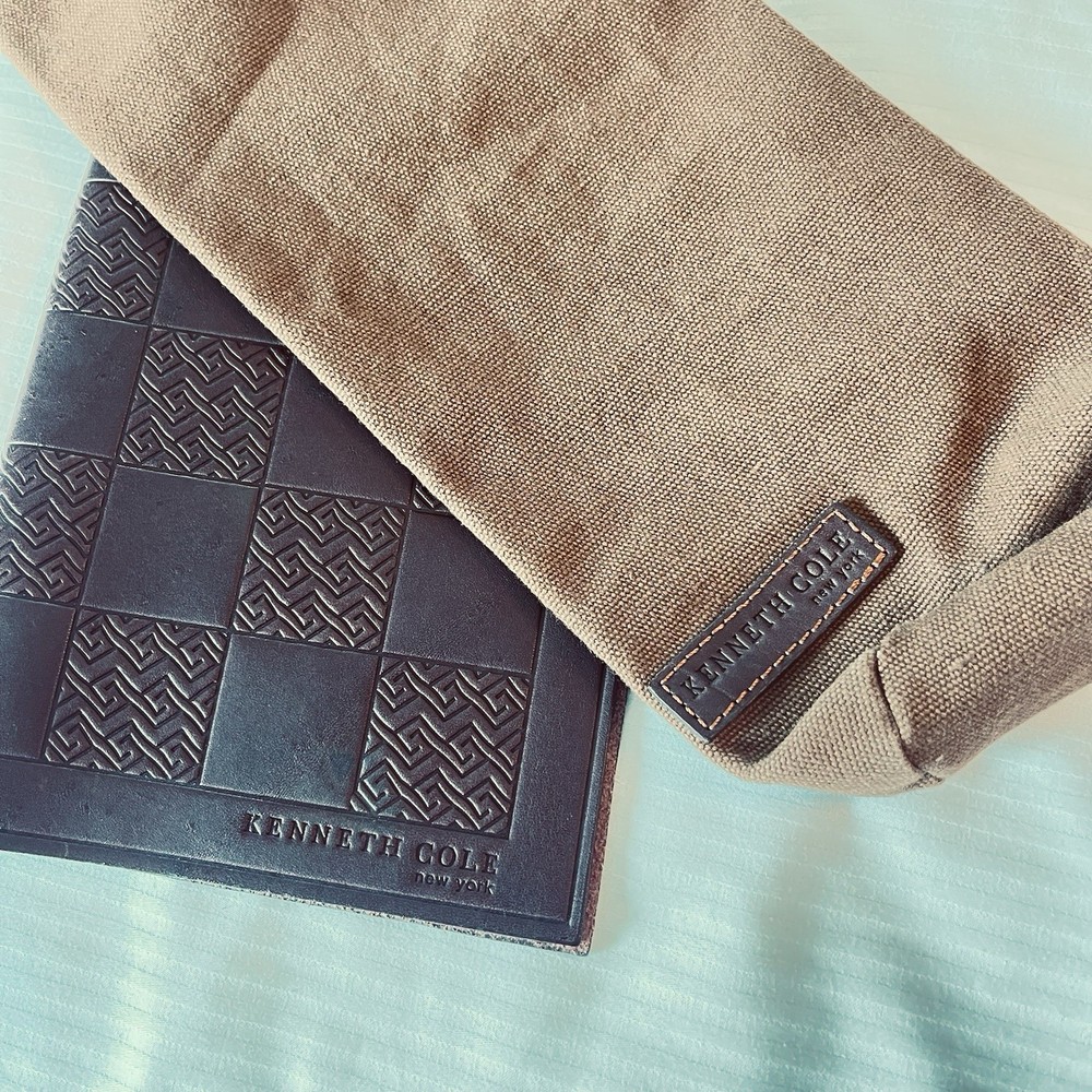 Kenneth Cole Portable Leather Chess Board/ mat, new with tags