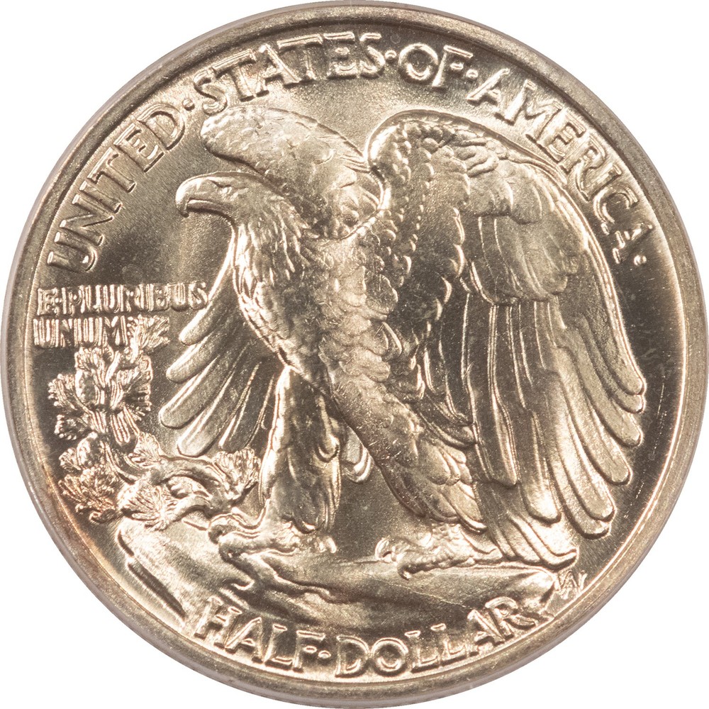 1942 WALKING LIBERTY HALF DOLLAR - PCGS MS-67, FLASHY SUPERB GEM!