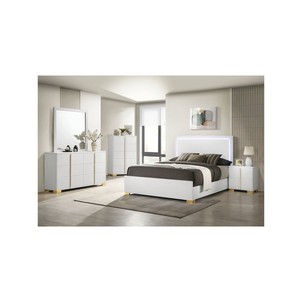Marceline 5-piece Eastern King Bedroom Set White