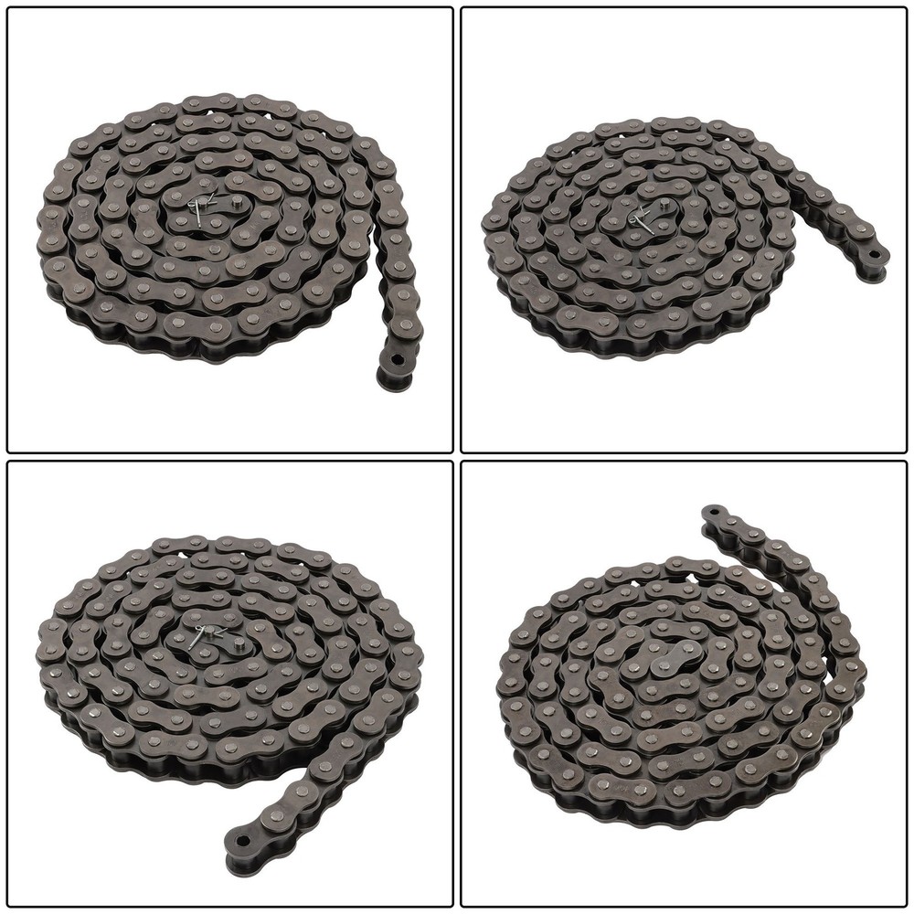 #100 Heavy Duty Roller Chain×10 feet + 1 Connecting Links