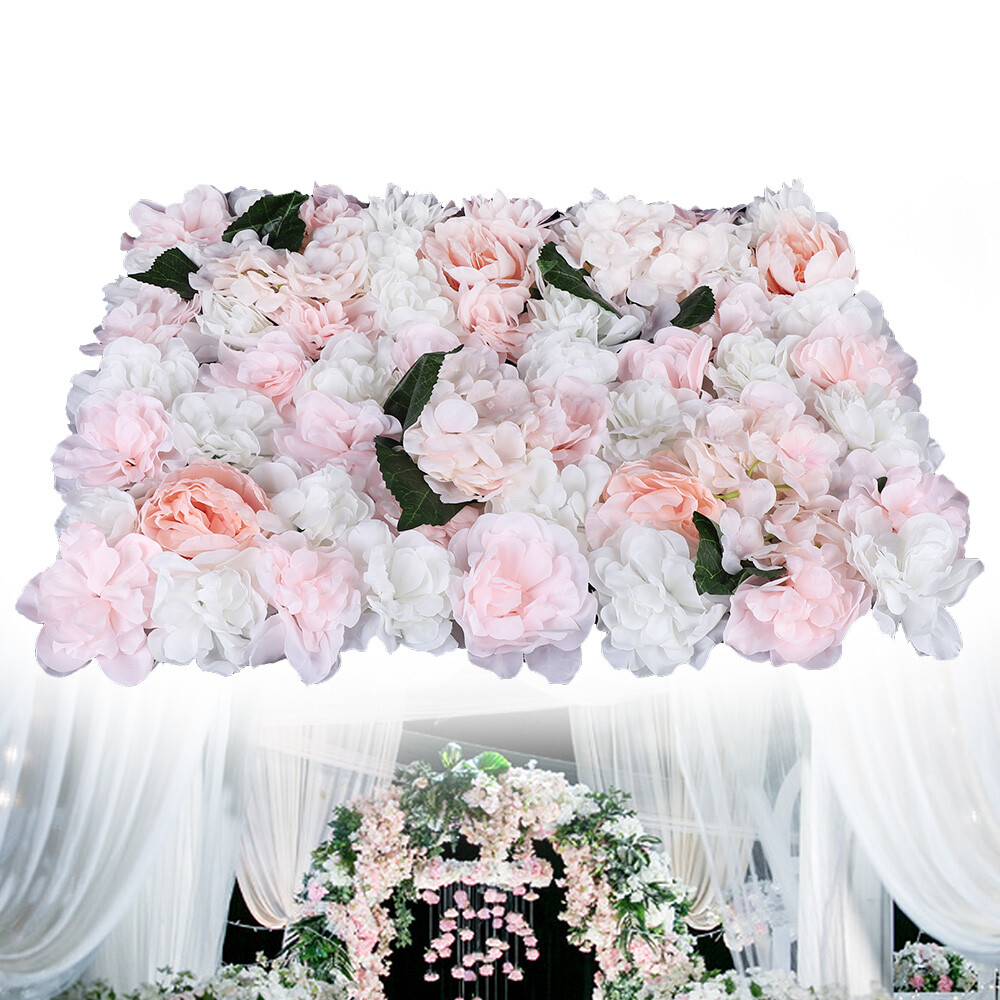 6pcs 60 x 40cm Artificial Rose Hydrangea Flower Wall Panel Wedding Venue Decor