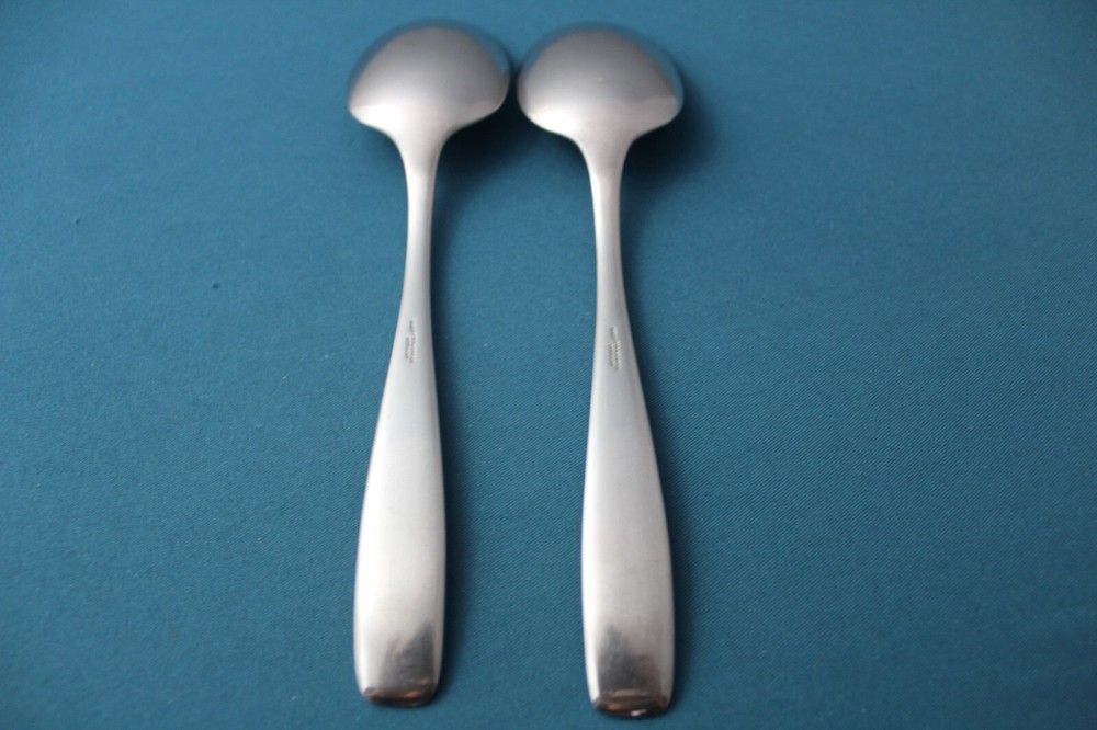 WMF LINE Serving (2pc Set) Tablespoons Stainless Germany 7 5/8"