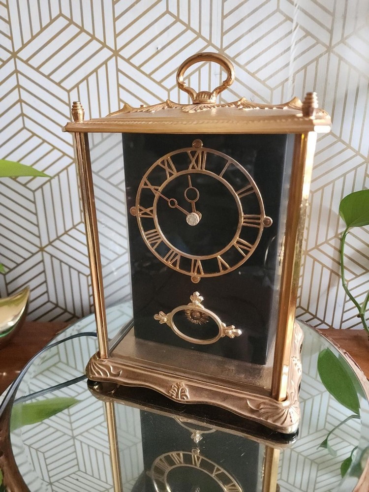 Vintage Brass Clock- United CLock Corp Model 995