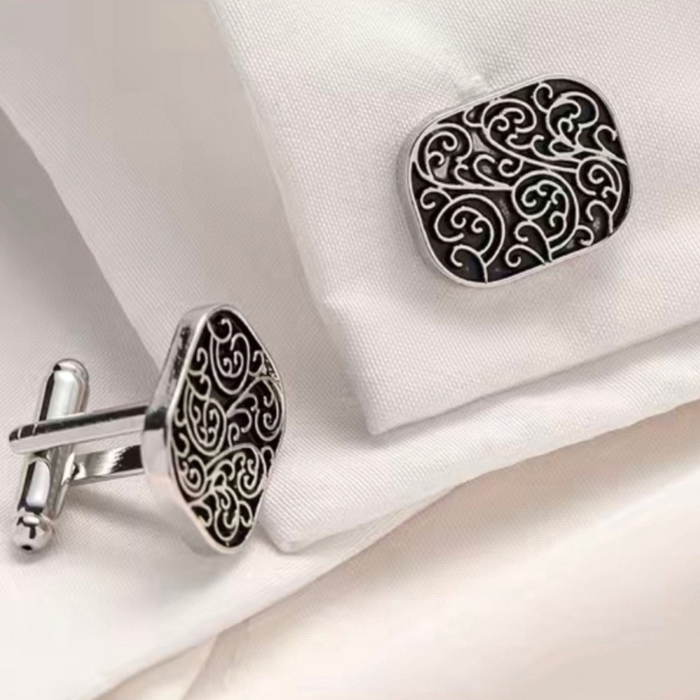 Silver Swirl Cufflinks