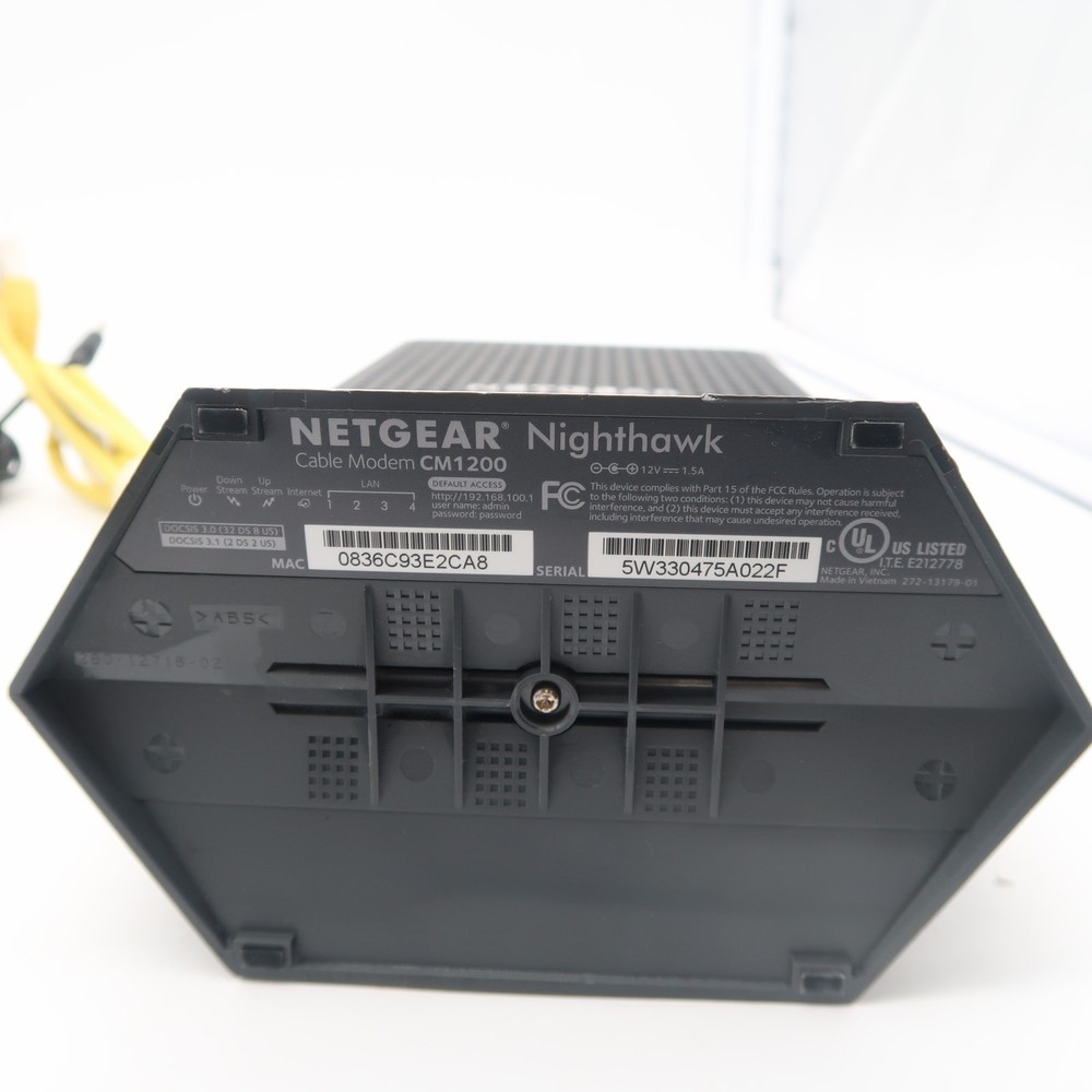 NETGEAR Nighthawk CM1200 DOCSIS 3.1 Cable Modem